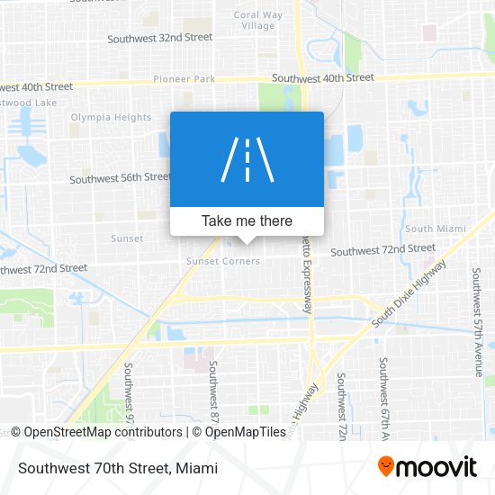 Southwest 70th Street map