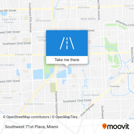 Southwest 71st Place map