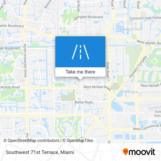 Southwest 71st Terrace map