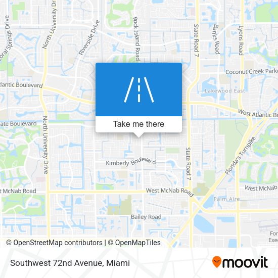 Southwest 72nd Avenue map