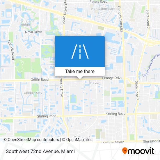 Southwest 72nd Avenue map