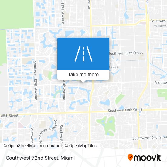 Southwest 72nd Street map