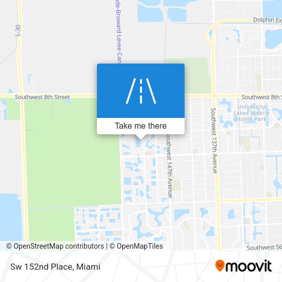 Sw 152nd Place map