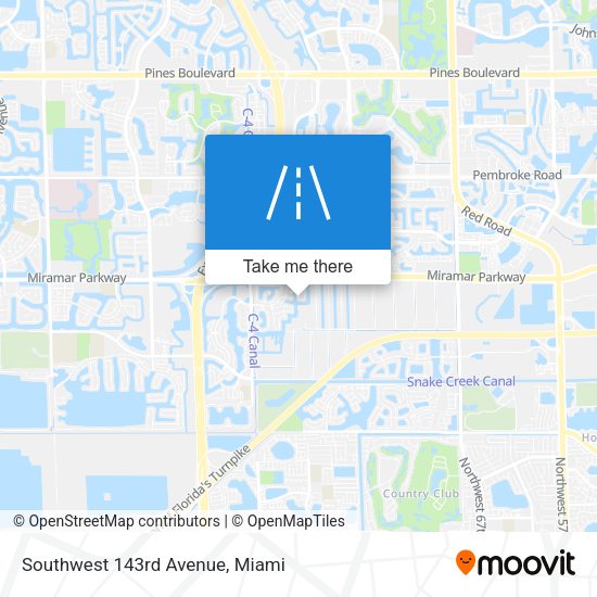 Mapa de Southwest 143rd Avenue