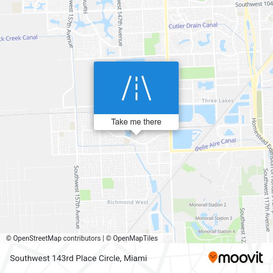 Southwest 143rd Place Circle map