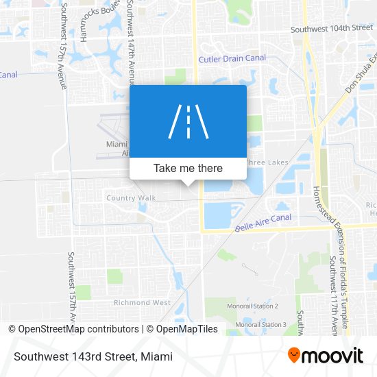 Southwest 143rd Street map