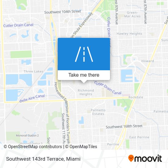 Mapa de Southwest 143rd Terrace