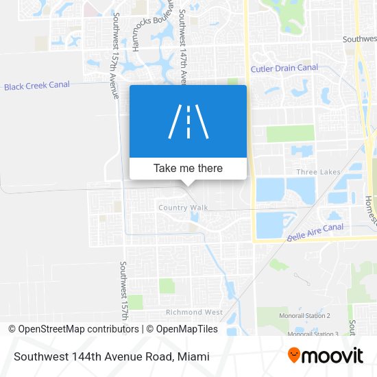 Southwest 144th Avenue Road map