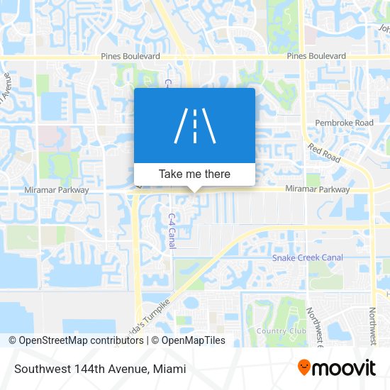 Mapa de Southwest 144th Avenue