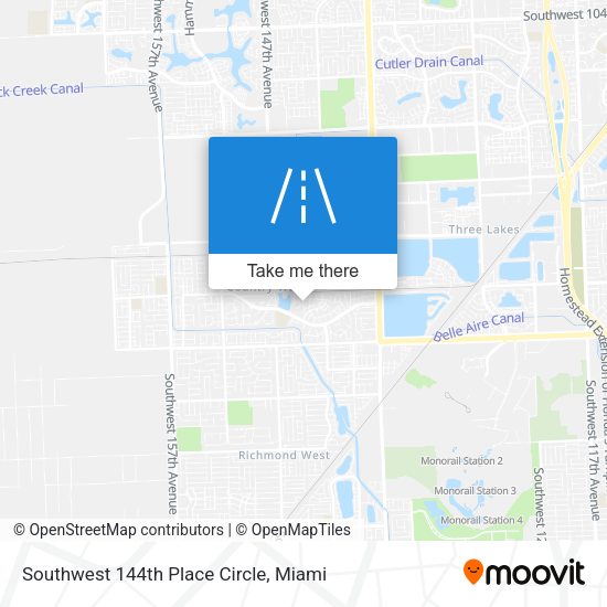 Southwest 144th Place Circle map