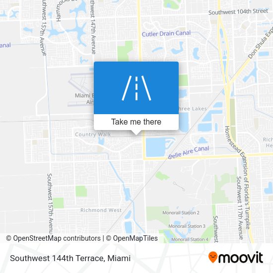 Mapa de Southwest 144th Terrace