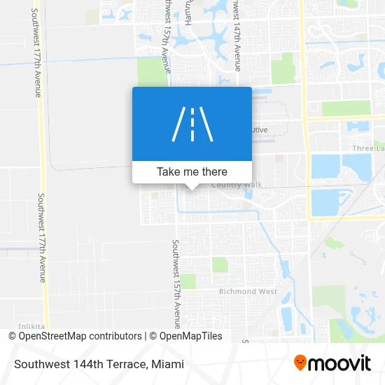 Southwest 144th Terrace map