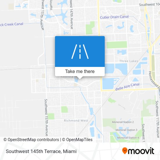 Mapa de Southwest 145th Terrace