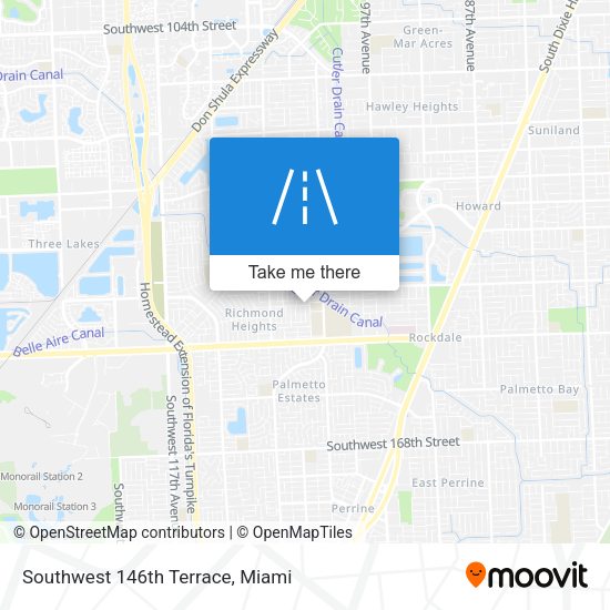 Southwest 146th Terrace map