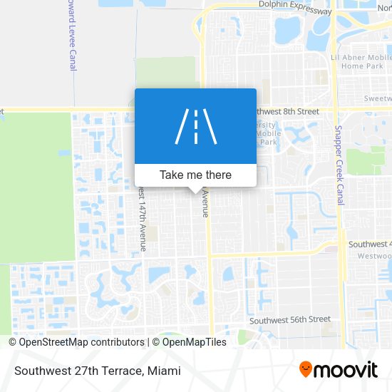 Southwest 27th Terrace map