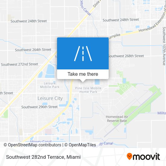 Southwest 282nd Terrace map