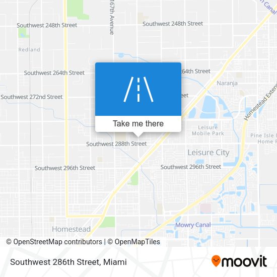 Southwest 286th Street map