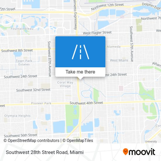 Southwest 28th Street Road map