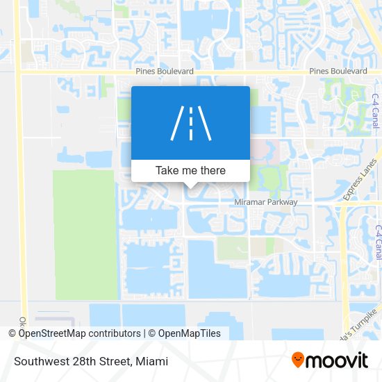 Southwest 28th Street map