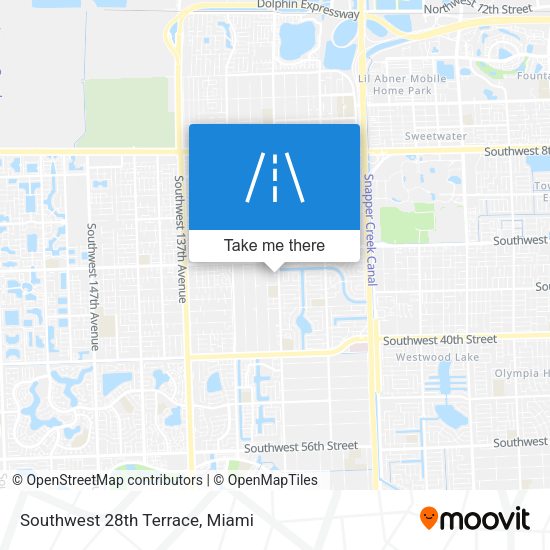 Southwest 28th Terrace map