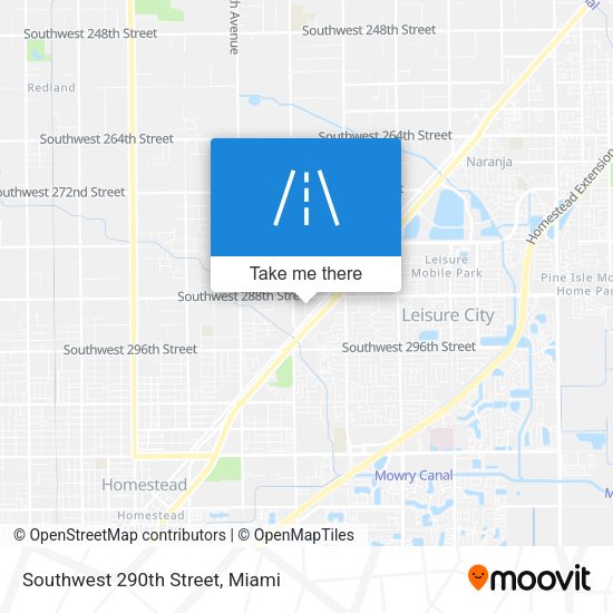 Southwest 290th Street map