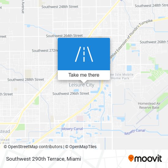 Southwest 290th Terrace map