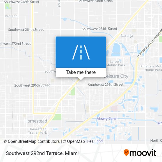 Southwest 292nd Terrace map