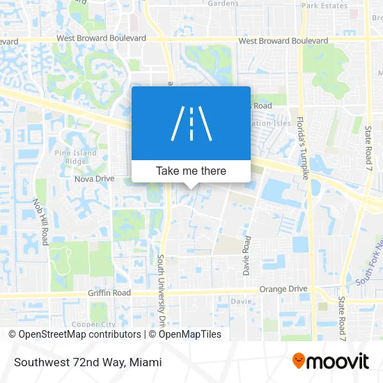 Southwest 72nd Way map