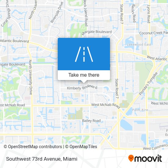 Southwest 73rd Avenue map