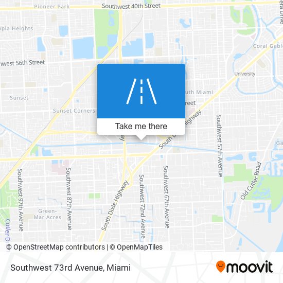 Southwest 73rd Avenue map