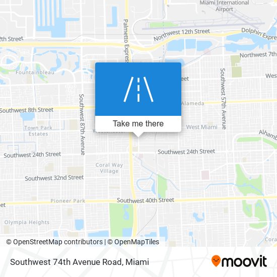 Mapa de Southwest 74th Avenue Road