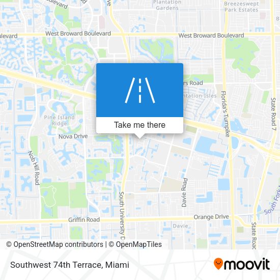 Southwest 74th Terrace map