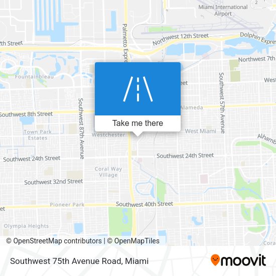 Mapa de Southwest 75th Avenue Road