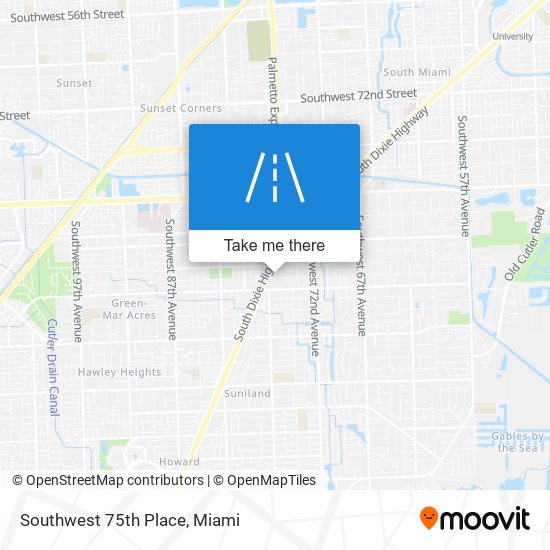 Mapa de Southwest 75th Place