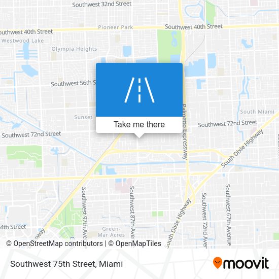 Southwest 75th Street map