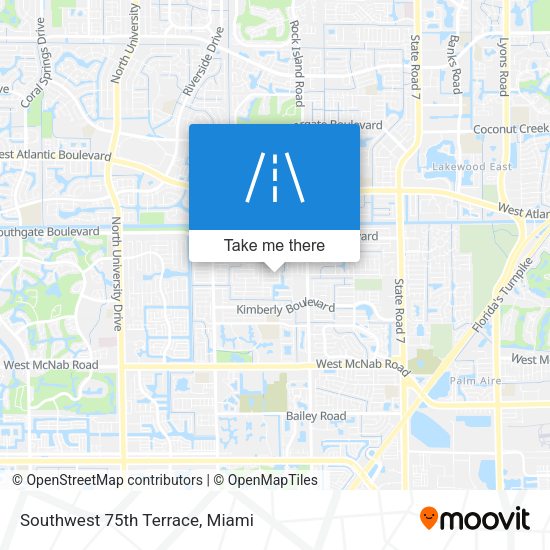 Southwest 75th Terrace map