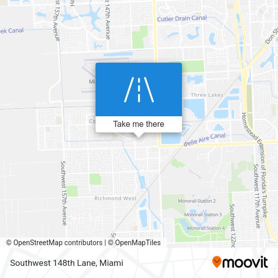 Southwest 148th Lane map