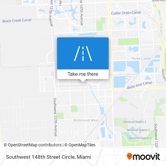 Southwest 148th Street Circle map