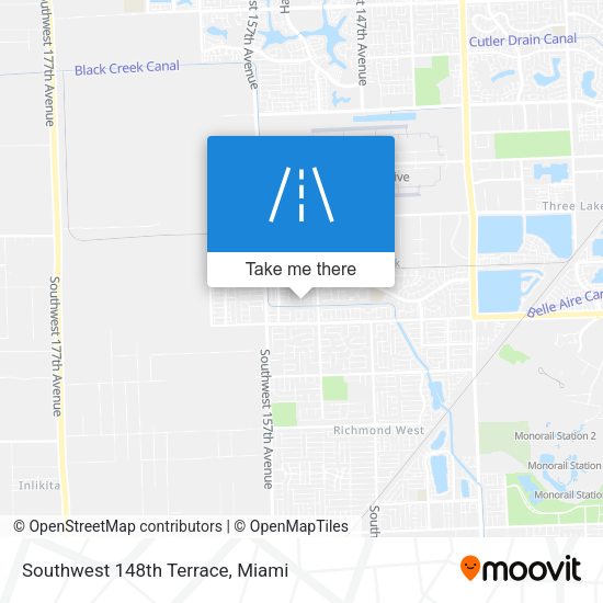 Southwest 148th Terrace map
