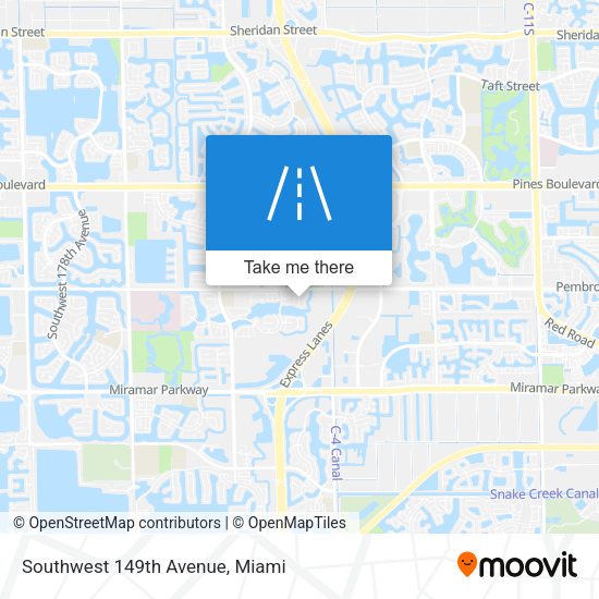 Southwest 149th Avenue map