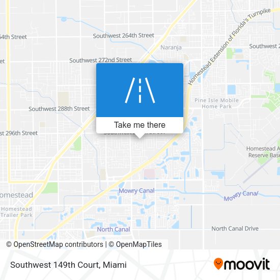 Southwest 149th Court map