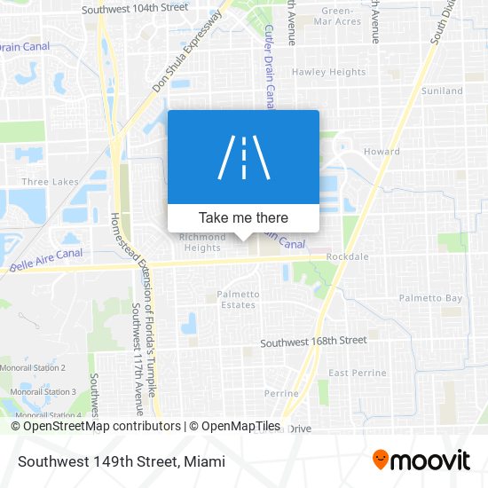 Southwest 149th Street map