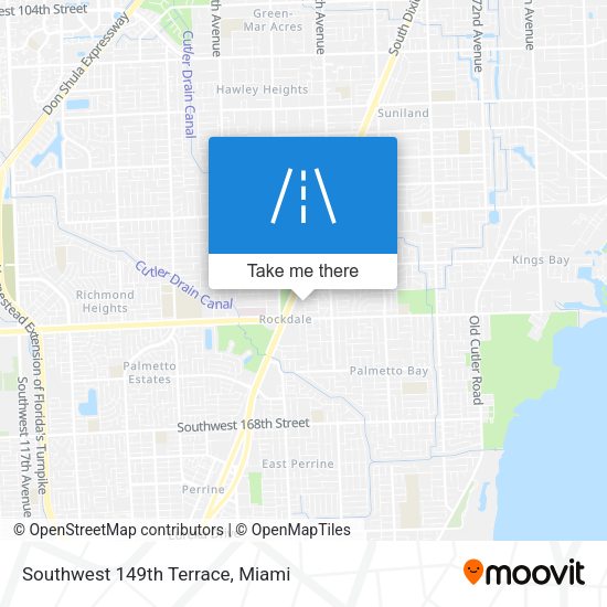 Southwest 149th Terrace map