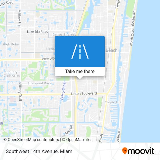 Mapa de Southwest 14th Avenue