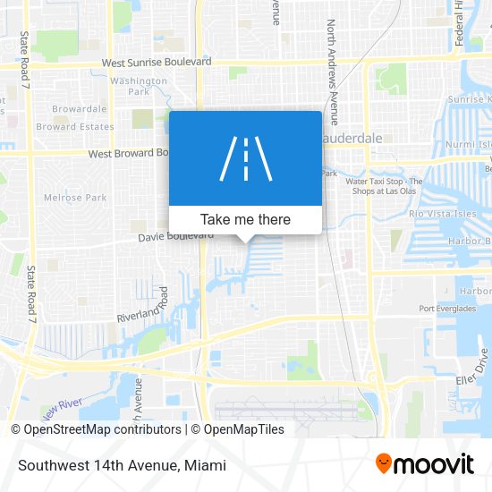 Southwest 14th Avenue map