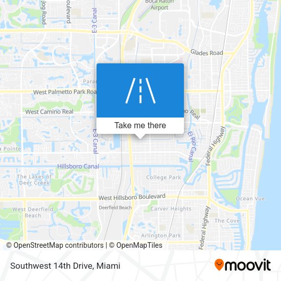 Mapa de Southwest 14th Drive