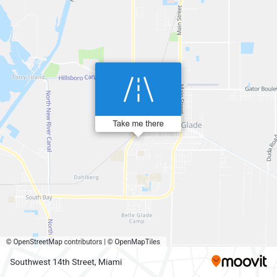 Southwest 14th Street map