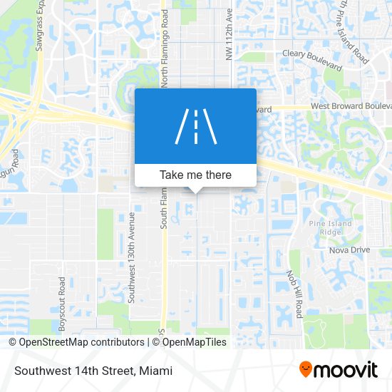 Mapa de Southwest 14th Street