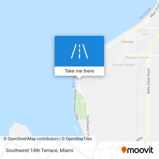 Southwest 14th Terrace map