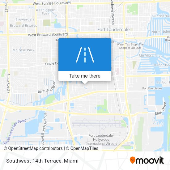 Southwest 14th Terrace map